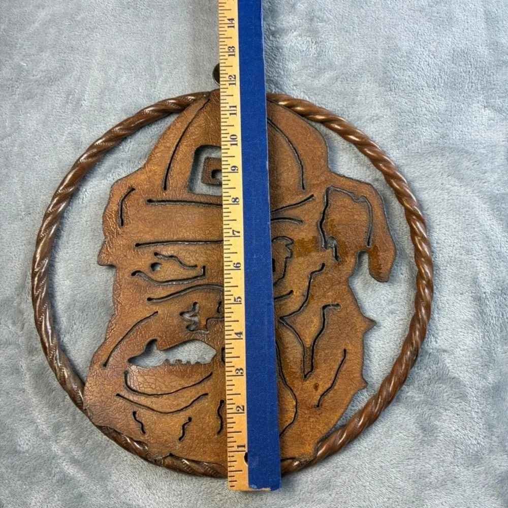 Georgia Bulldogs Metal Wall Art Rustic Copper Tone UGA Mascot Decor 12 Inch